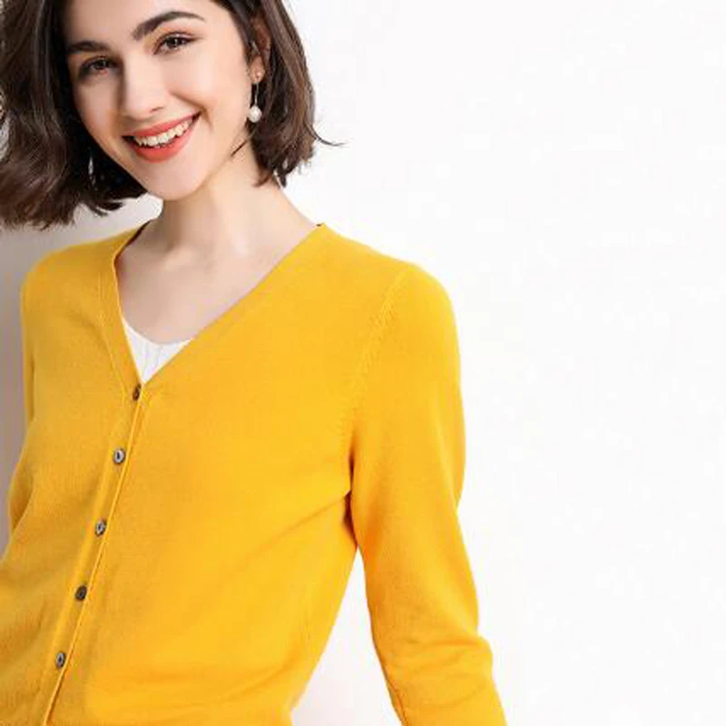 Women Sweater Button Basic Match Brand Tops 12 Colors New Spring Summer Cardigans sr518 |