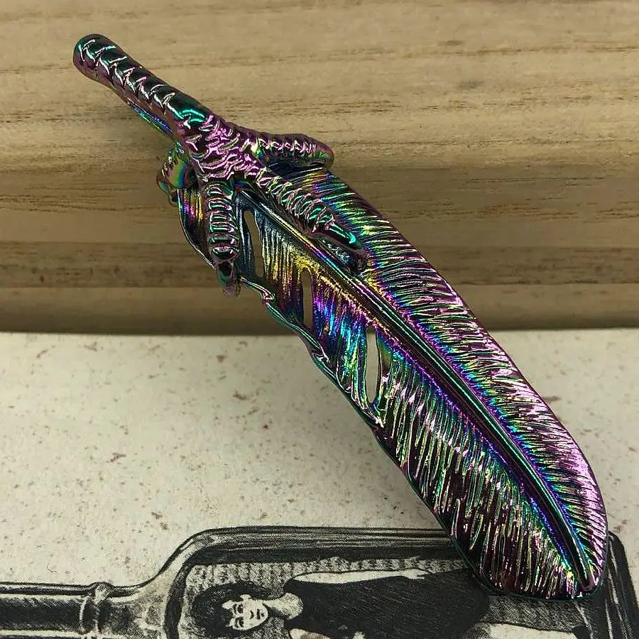 EDC Outdoor Tools Brass Colorful Feather Claws Pendant Keychain Key Ring Accessories | Спорт и развлечения