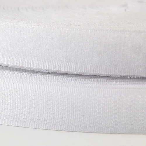 White 2,5 см* 5 м/пара не самоклеющаяся Волшебная крепежная лента DIY полиэстер нейлоновые крючок-петля лента с липучками для шитья аксессуары не сильный клей - Цвет: White