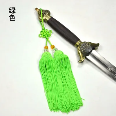 1. XS short green 8C высококачественный Jiansui Taichi соревнование боевых искусств Профессиональное использование Высокая плотная корень меч кисточка Taiji XS кисточки полиэстер - Цвет: 1. XS short green