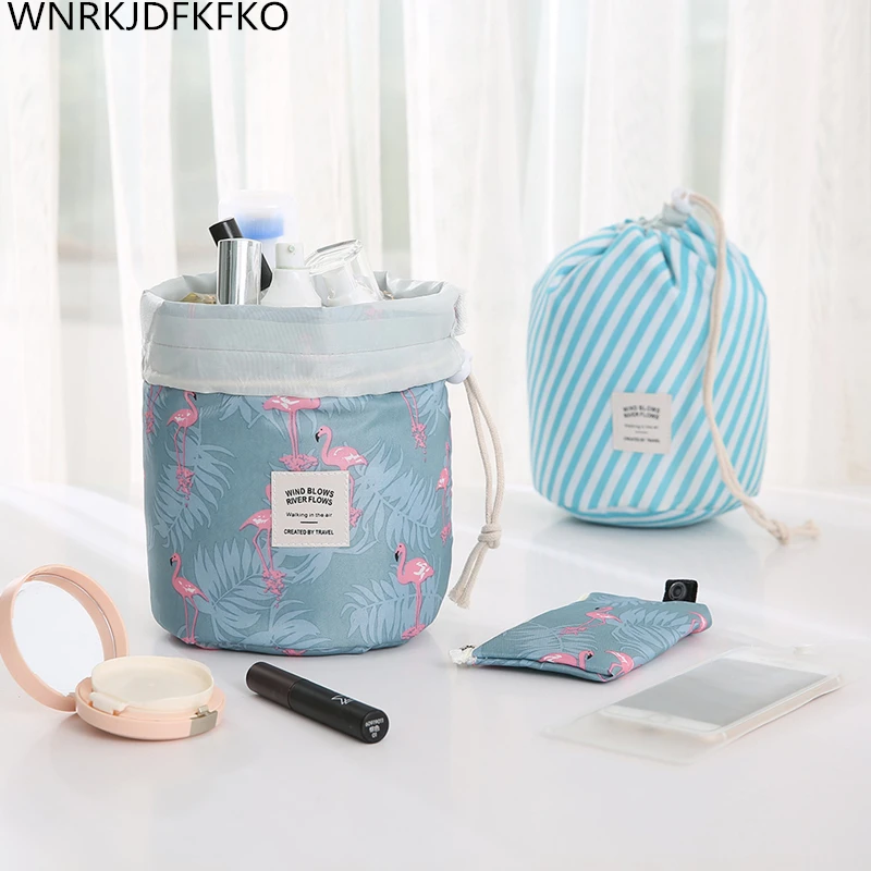 Special Offer Round Makeup Bag Waterproof Travel Cosmetic Bag Toilet Organizer Makeup Bags For Women Portable Drawstring Travel