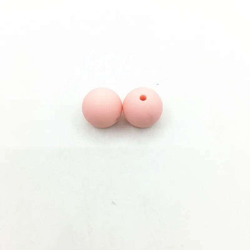baby pink 100 шт/партия силиконовые бусины для изготовления ювелирных изделий-детский свободный Бисер для изготовления перспинализованного ожерелья, красочные бусины сердце - Цвет: baby pink