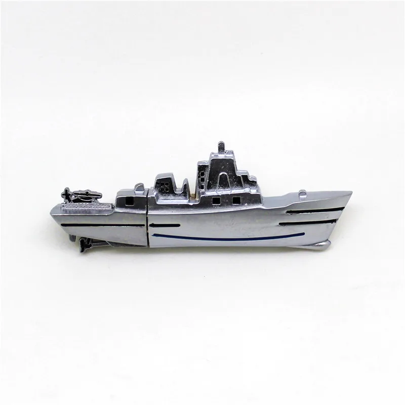 Металлический серебристый/белый Battleship USB флеш-накопитель 4 ГБ 8 ГБ Pendrive Memory Stick 16 ГБ 32 ГБ 64 ГБ военный корабль ручка-накопитель Steamship