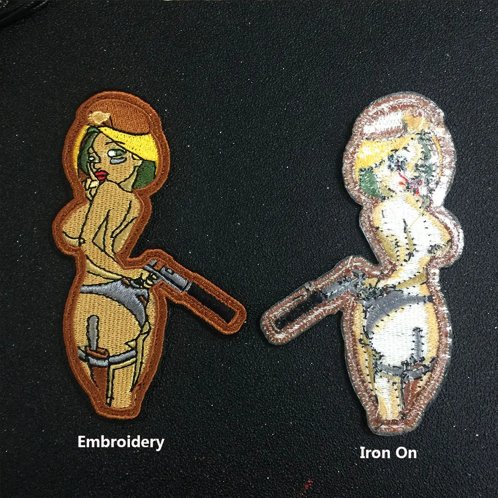 Женские вышитые патчи Gunners с утюгом аппликация швейная этикетка Панк байкерские