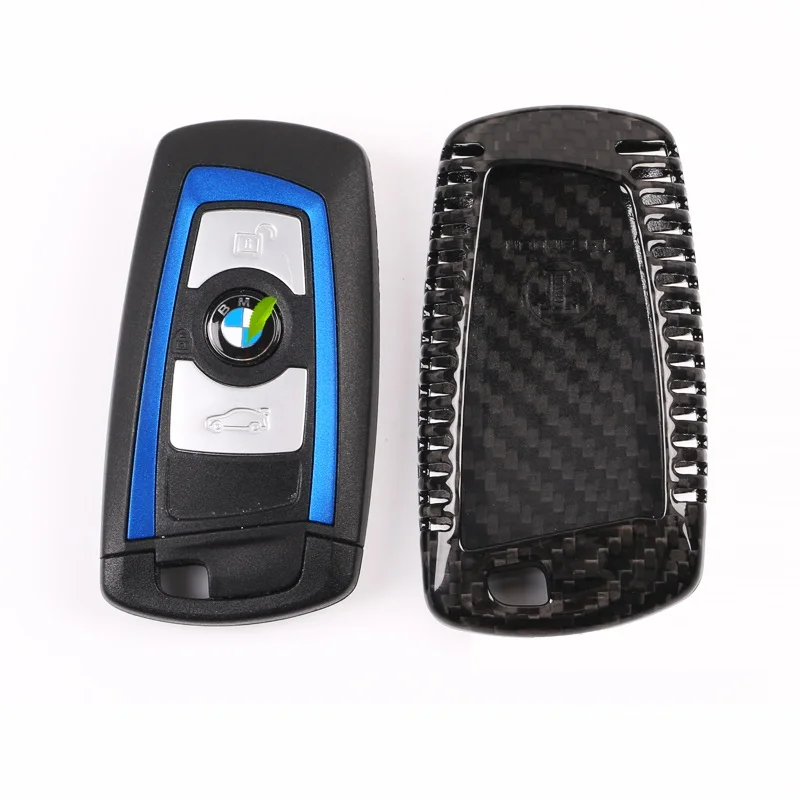 Бесплатная доставка 100% Углеволокно умный чехол для ключей коробка BMW