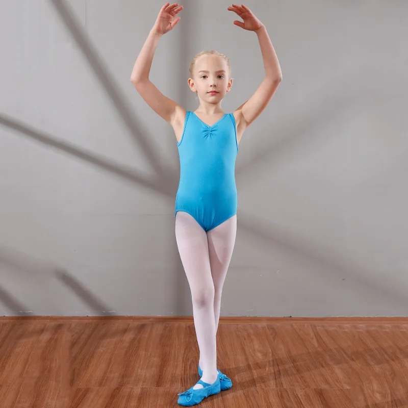 Children's Dance Exercises Jumpsuit Girls Vest Gymnastics Ballet Body Wear Professional Tutu D0777 | Тематическая одежда и