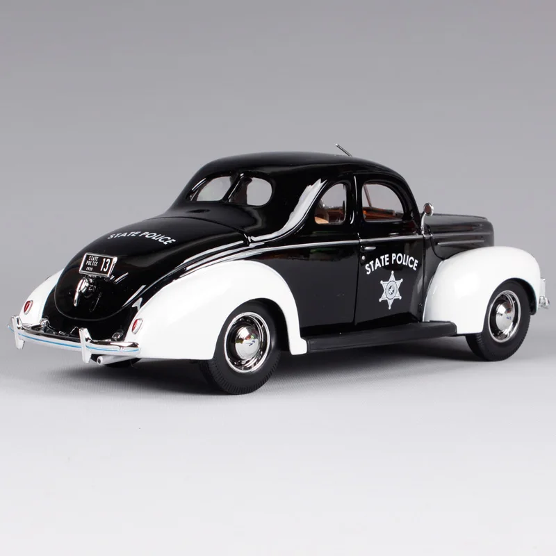 Maisto 1:18 1939 ford deluxe черный драгоценный автомобиль литье под давлением для полиции