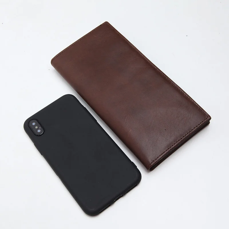 LANSPACE mens wallet leather men long wallet bag mens wallet leather handmade wallet