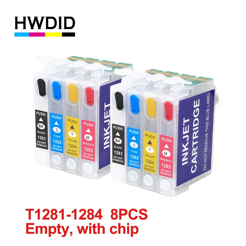 HWDID пустой T1281 T1282 T1283 T1284 Заправляемый картридж для EPSON stylus S22 SX130 SX125 SX235W SX435W SX425W BX305F