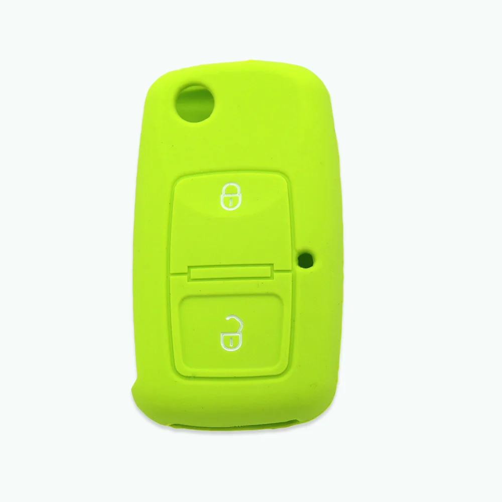 Мягкий на ощупь силиконовый для ключа автомобиля чехол Volkswagen Passat Polo Golf SKODA auto Key