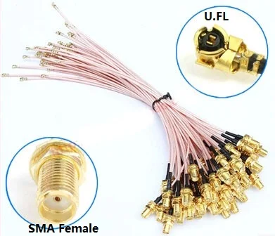 U.FL IPEX/IPX to SMA pigtail connector antenna RF-SMA female WIFI GSM GPS RG178 cable for SIM7600CE/SIM7600E-H/SIM5360E/SIM7100A |