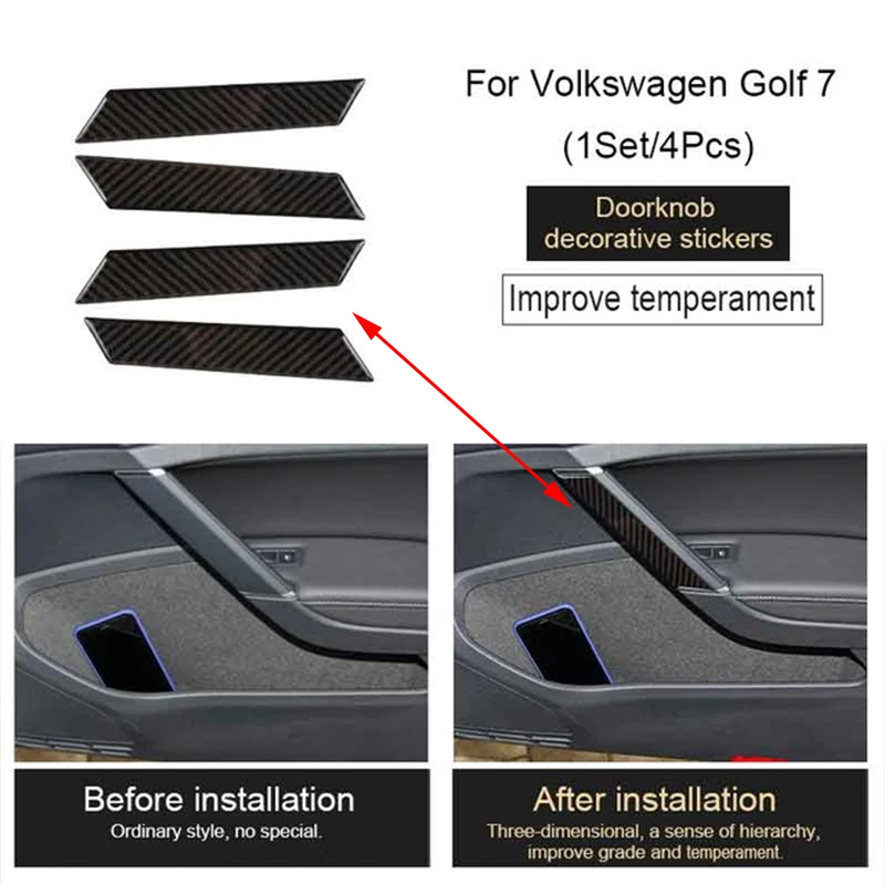 Декоративные наклейки Atreus из углеродного волокна для Volkswagen VW Golf 7 GTI R GTE GTD MK7 2013 2017