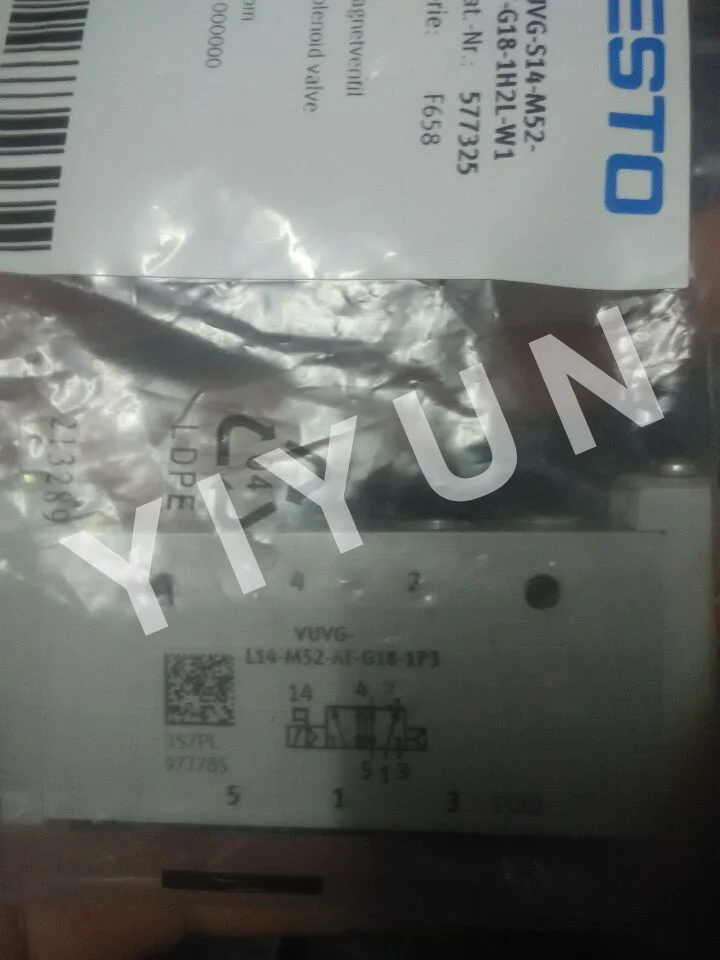 VUVG-B10-T32C-AZT-F-1T1L 573410 VUVG-B14-B52-ZT-F-1P3 566517 VUVG-B10-P53E-ZT-F-1T1L 573420 электромагнитный клапан FESTO |