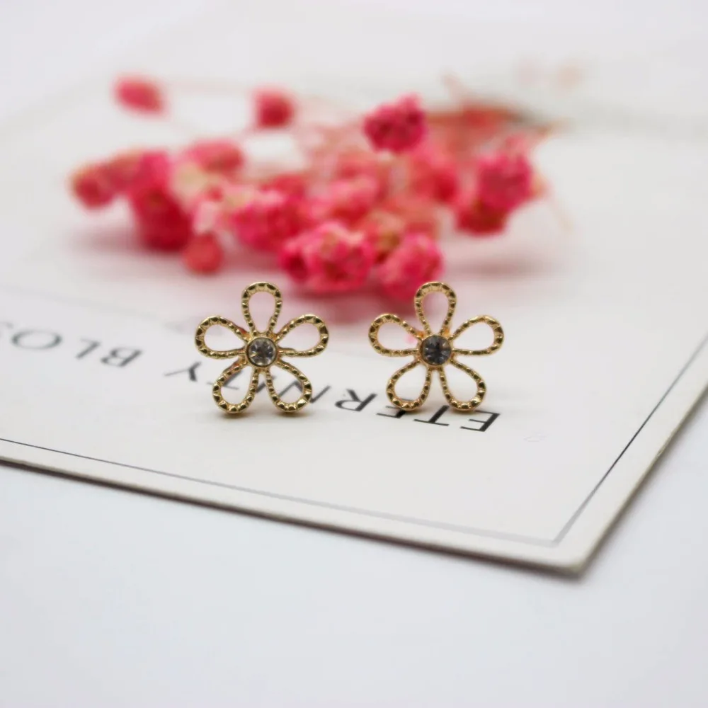 5 пар цветы серьги и хрустальный шар серьги-гвоздики ASOS сплав красивый