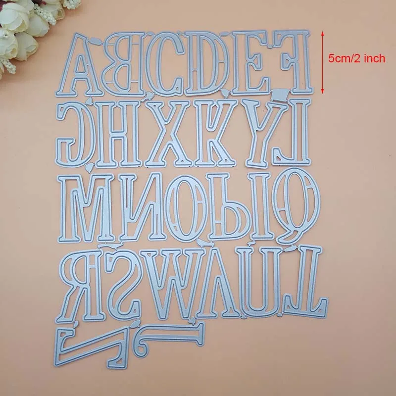 5 см Высота алфавита металлические режущие трафареты для DIY