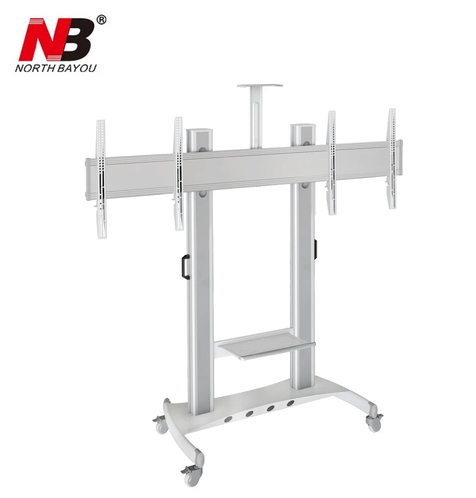 NB AVT1800 60 2A двойной экран ТВ Мобильная тележка 40 &quot 60&quot LED LCD плазменный крепление с
