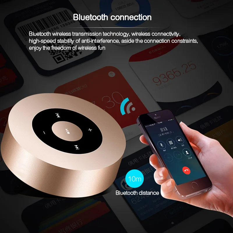 Bluetooth колонки A8 с сенсорным экраном беспроводной музыкальный плеер портативный