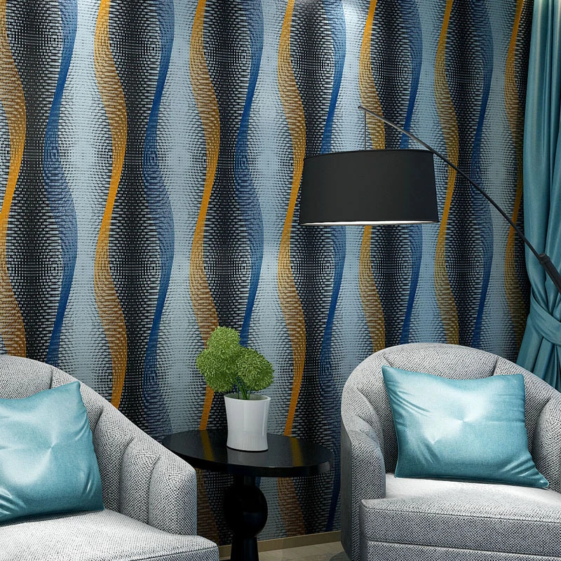 

beibehang Modern Abstract Wavy Stripes KTV Deep Embossed Wallpaper Dining Room Bedroom Living Room Tv Background new Wall paper