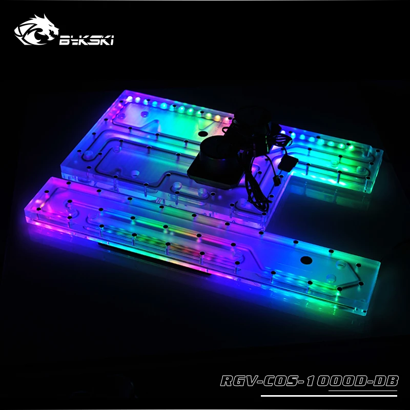 Bykski акриловая водная пластина, резервуар для воды для Corsair 1000D PC игровой чехол, RGB водяное охлаждение резервуар, 5 в светильник RGV-COS-1000D-DB