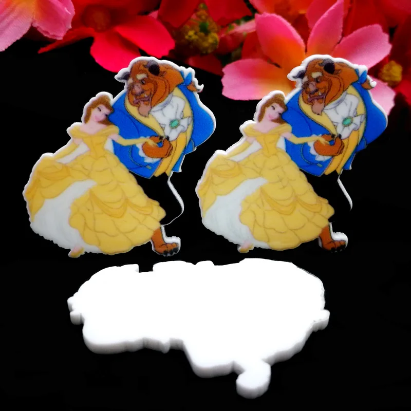 40pcs/Lot 27x33mm Resin Planar Flatback Cabochons Cartoon Flat Back DIY Hair Bow Cellphone Decorations | Дом и сад