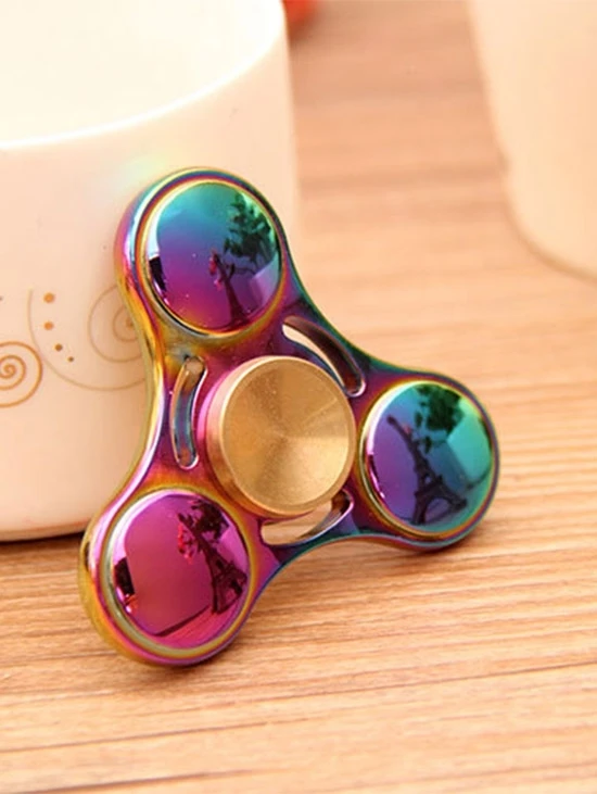 Nice Rainbow Color EDC Hand Spinner Toy Fidget Alloy Metal Finger gyro For Autism ADHD Stress Relieve | Игрушки и хобби