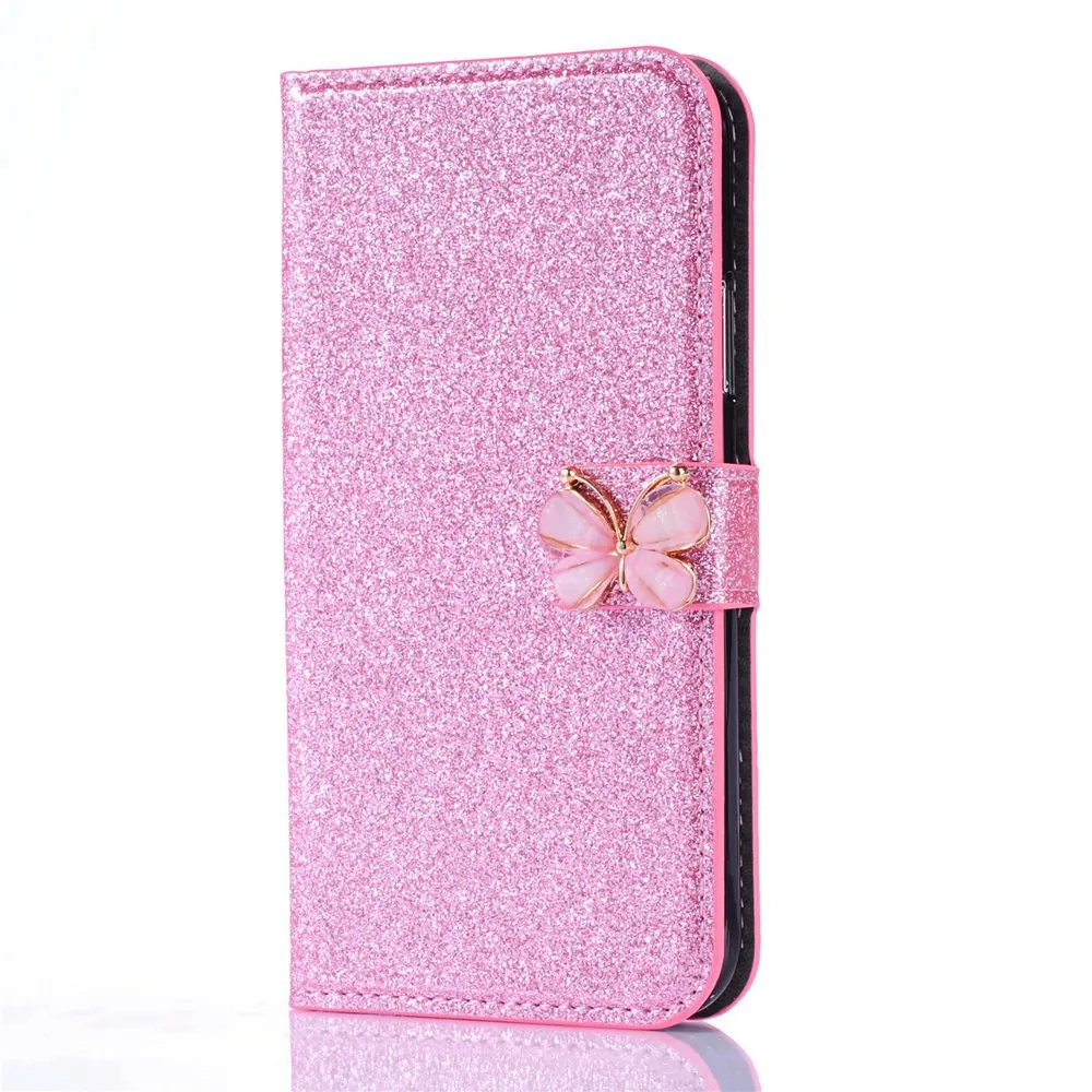 Роскошный кожаный чехол для телефона KISSCASE с бантом iPhone 5 SE 6 6S 7 8 Plus X XR XS MAX Diamond слот