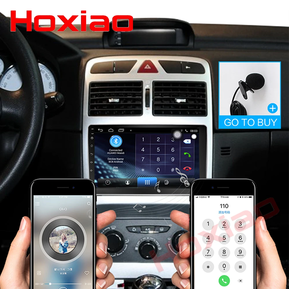 Автомобильный dvd-плеер на основе Android для peugeot 307 2004-2012 gps навигация 2 din Радио мультимедийный плеер BT RDS