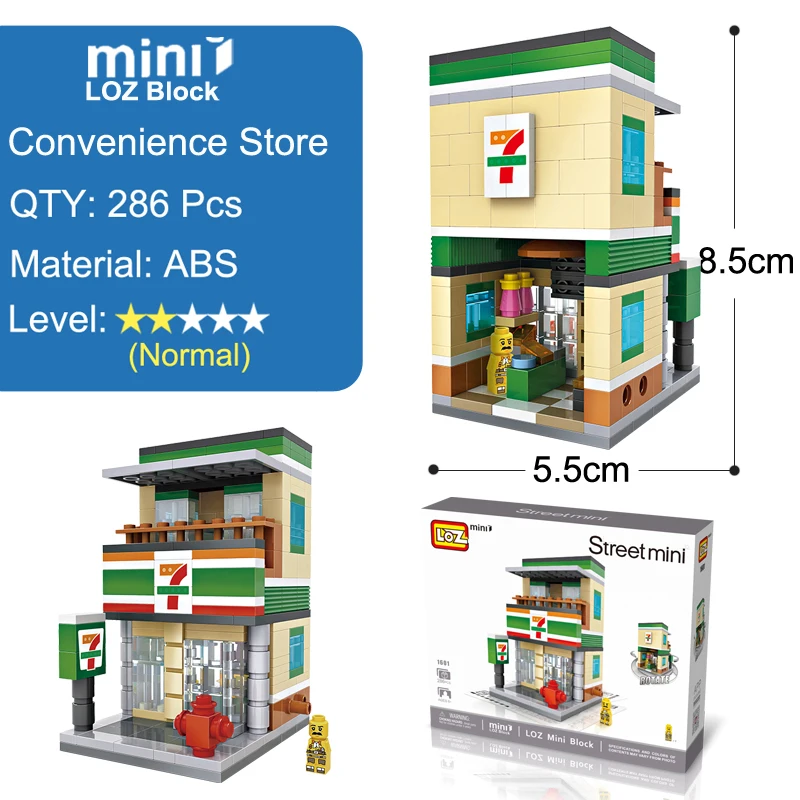 LOZ Mini City Street View Scene Building Blocks Coffee Shop Store Architectures Models &amp Toy Gift For Children | Игрушки и хобби