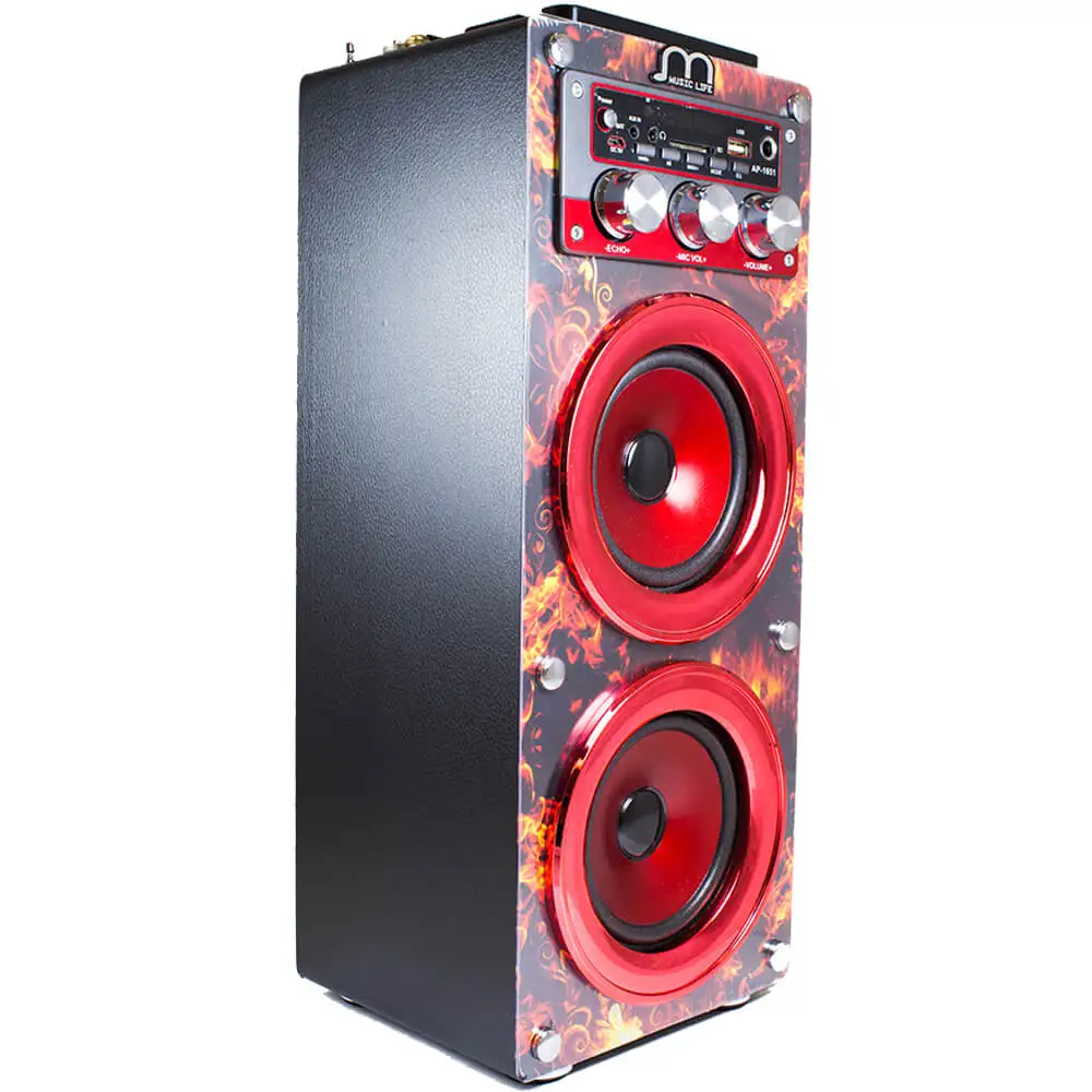 Караоке Динамик Bluetooth Беспроводной Портативный с микрофоном FM радио USB Hi Fi SD карты