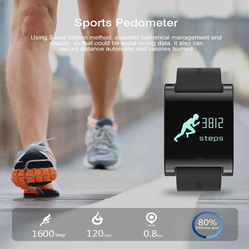 MISSGPAL DM68 Smartband кровяное давление монитор сердечного ритма браслет Смарт для