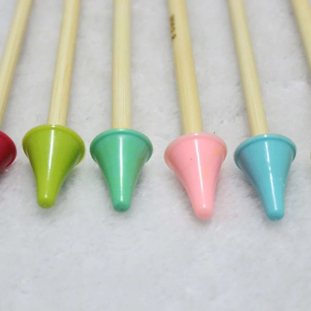 10Pcs Cone shaped Knit Needles Point Protectors Knitting Soft Stoppers for US size 8-10 DIY costume Sewing accessories | Дом и сад