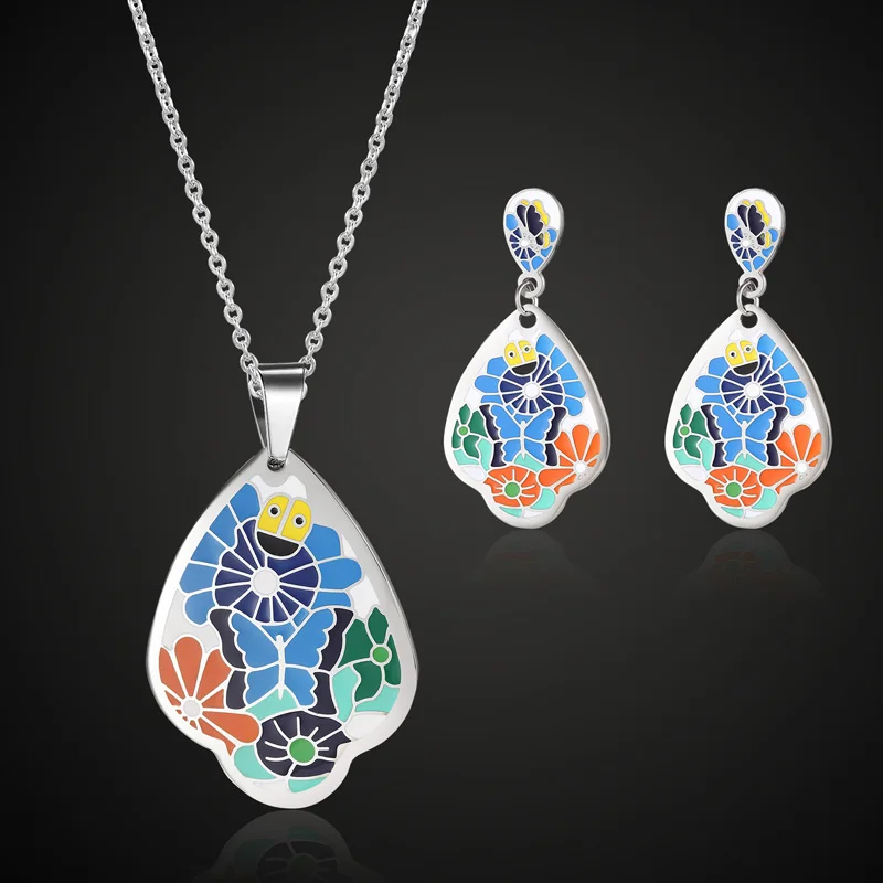 Комплект из колье и серёг нержавеющей стали|jewelry sets for women|necklace setstainless steel jewelry set |