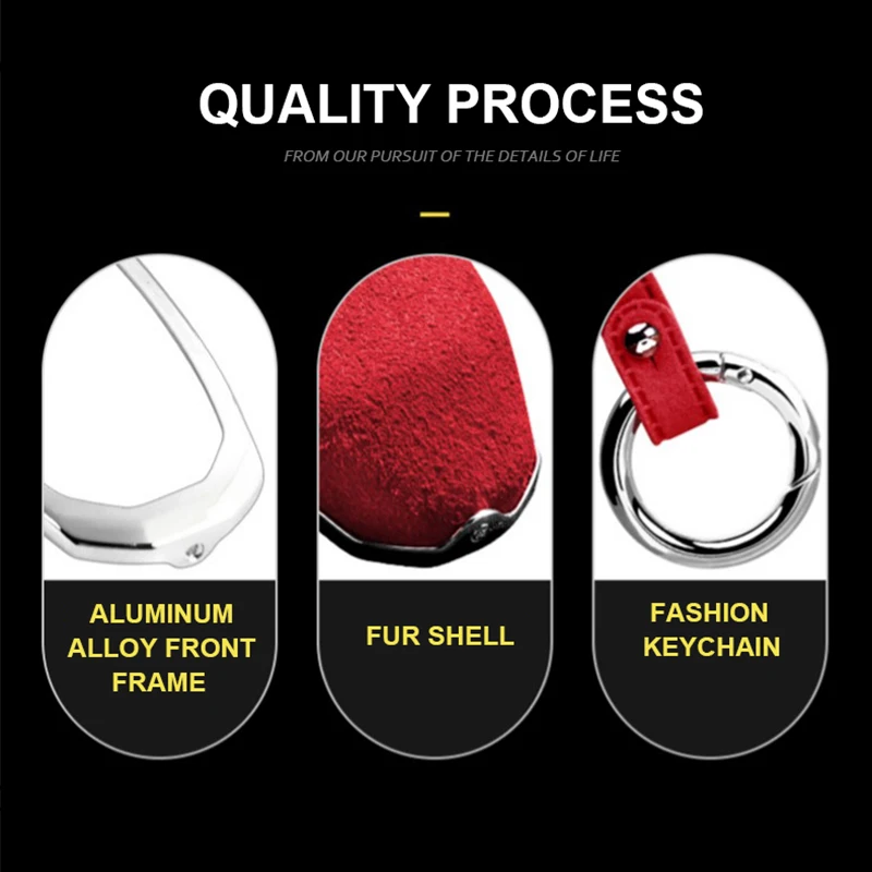 

Genuine Leather Galvanized Alloy Car Key Case Cover For LYNK&CO 01 02 03 2017 2018 Geely Auto