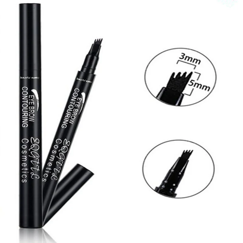 Макияж Жидкая татуировка бровей водостойкая вилка кончик Татуировка ручка 4