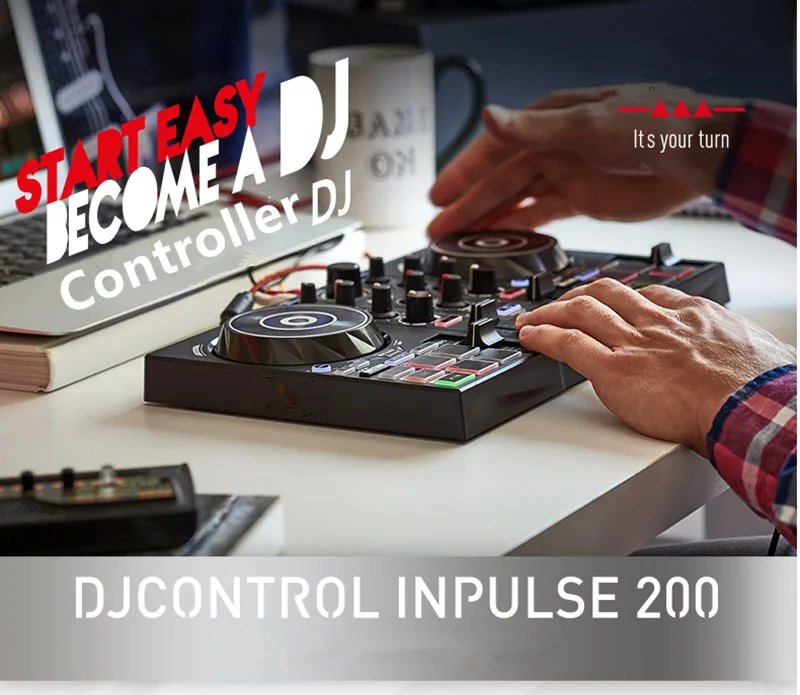 Мини Смарт DJ блюдо контроллер начального уровня портативный dj играет процессор игроков с звуковая карта можно подключить наушники звук RCA