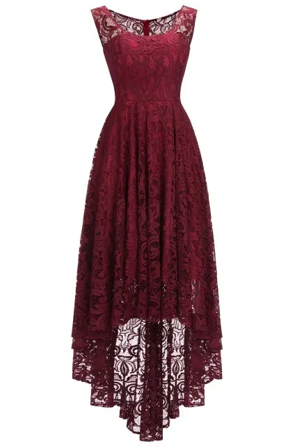 Burgundy Robe demoiseur D'honneur Бордовые Платья для подружки невесты длинное кружевное платье с открытой спиной, вечерние платья для женщин, свадебное платье для гостей - Цвет: Burgundy