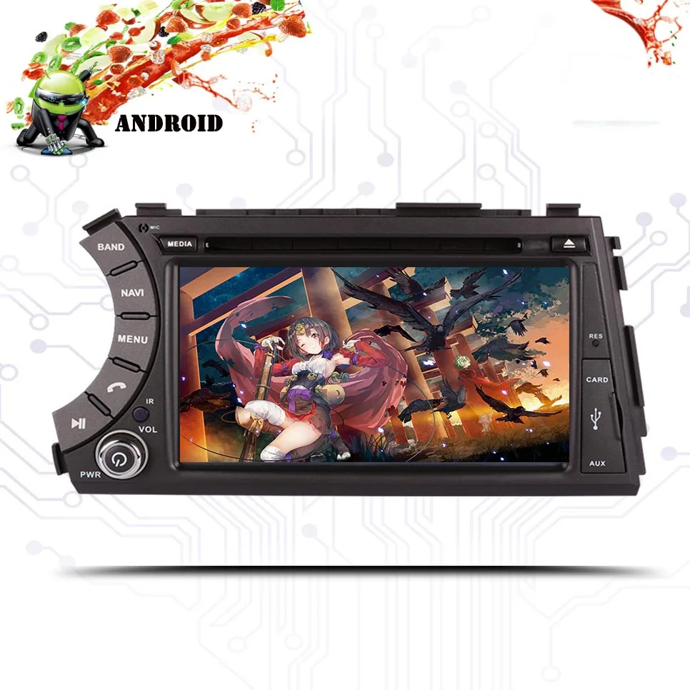 7 дюймовый Android 9 0 автомобильный dvd плеер для Ssang yong Ssangyong Actyon Kyron 2005 2013 с 1014*600wifi bluetooth