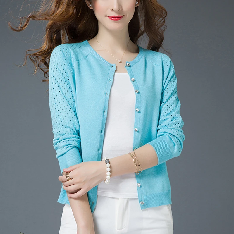 Осенний вязаный кардиган яркого цвета 2017 чистый корейский модный темперамент