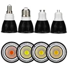 Светодиодная точечная лампочка GU10 MR16 E27 E14, светисветильник дневного и холодного теплого белого света, 220 В, 240 В светодиодный чип COB для настосветильник освещения