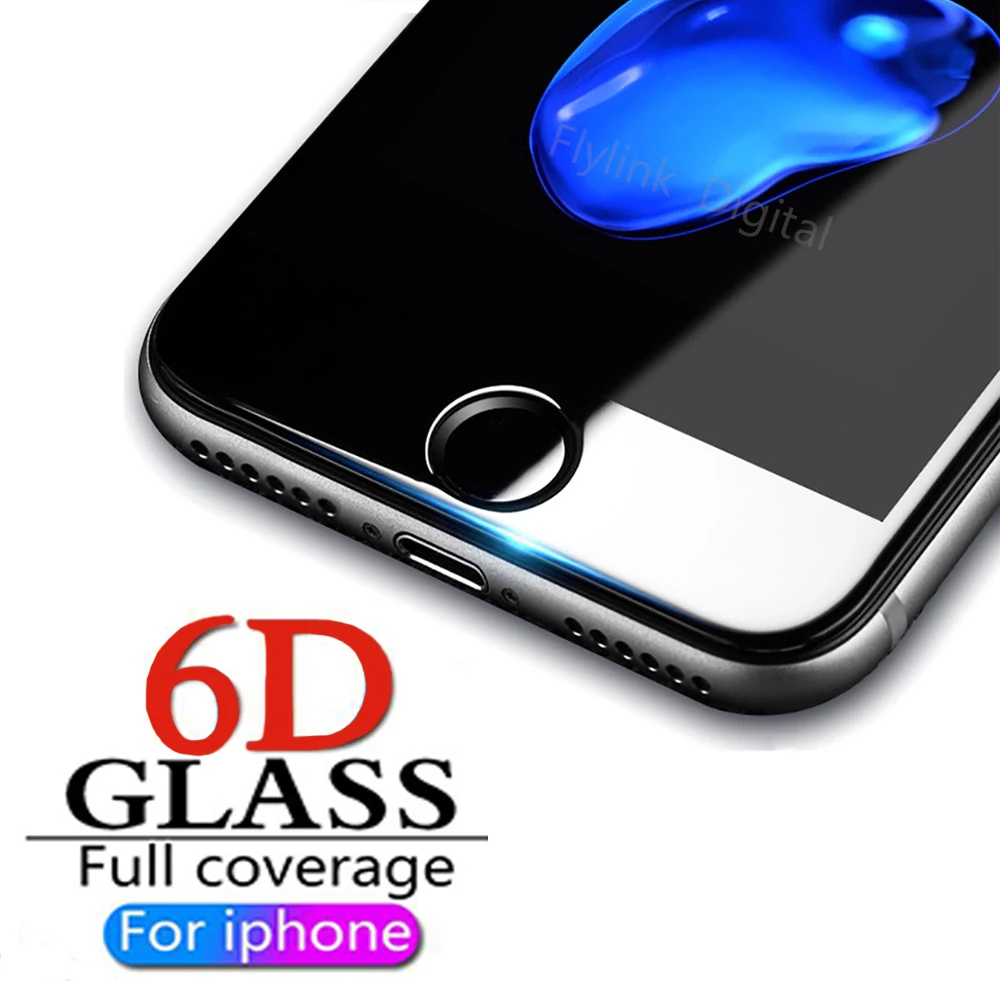 Защитный экран 6D закаленное стекло для iPhone 6 6s 7 8 Plus полное покрытие защитное OnFor