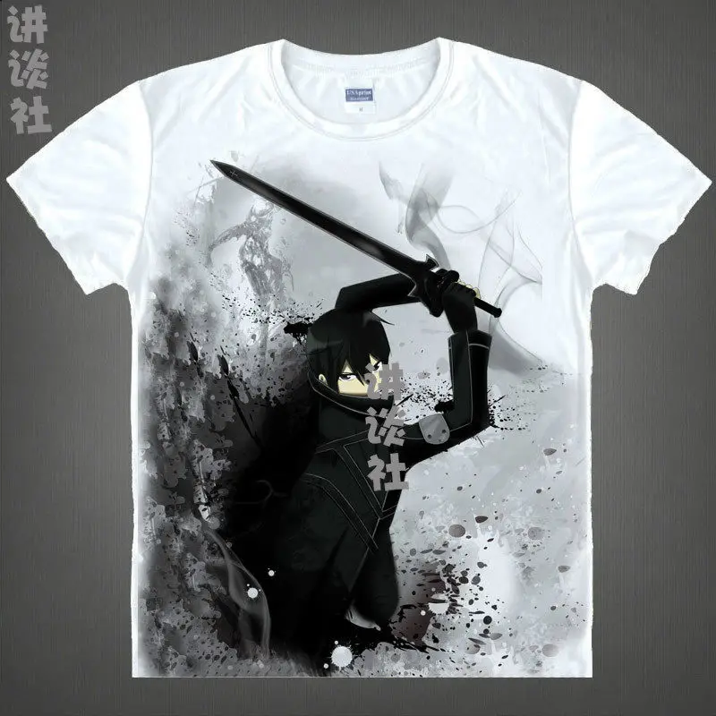Футболка с надписью Sword Art Online Сан конно юуки крутые футболки аниме одежда Милая