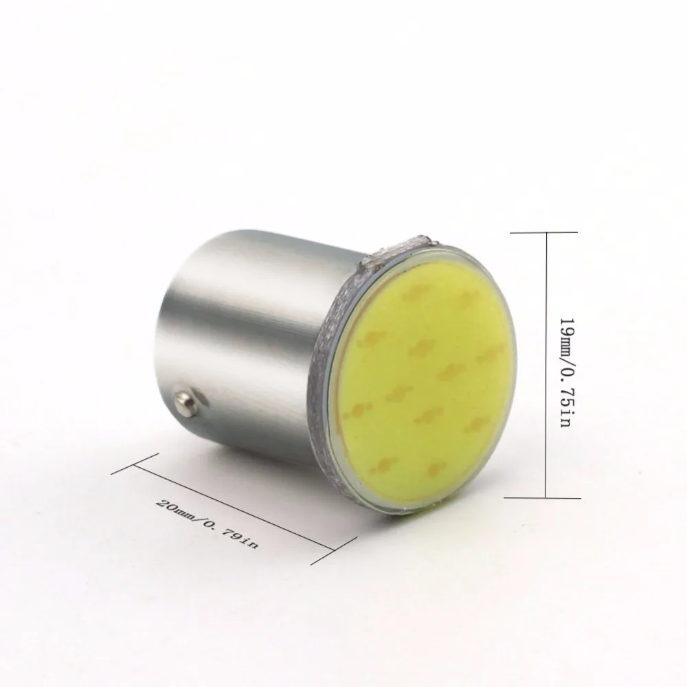 YOSHOW 100pcs S25 COB 3W Bulb Led Light P21W 12SMD LED Auto Car Brake Tail Turn Signal Reverse Parking Backup Lamp | Автомобили и