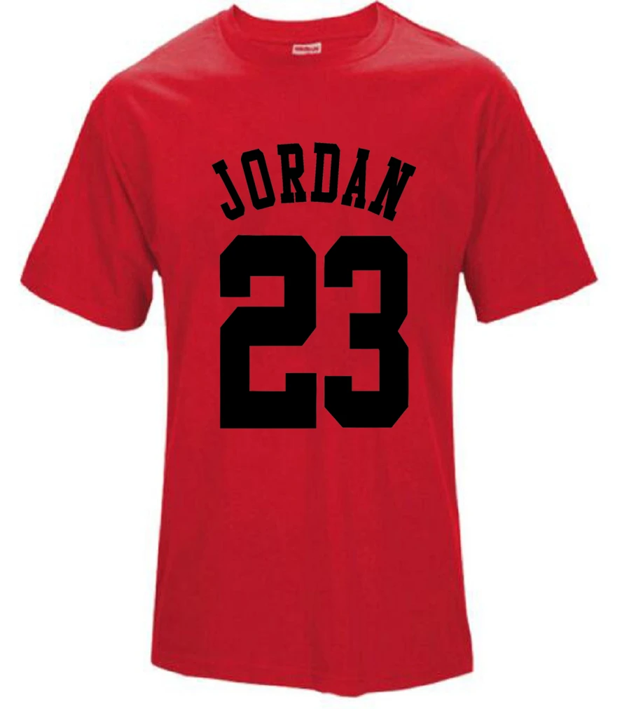 23 Jordan футболка Мода 2017 г. с принтом из 70% хлопка короткими рукавами футболки для