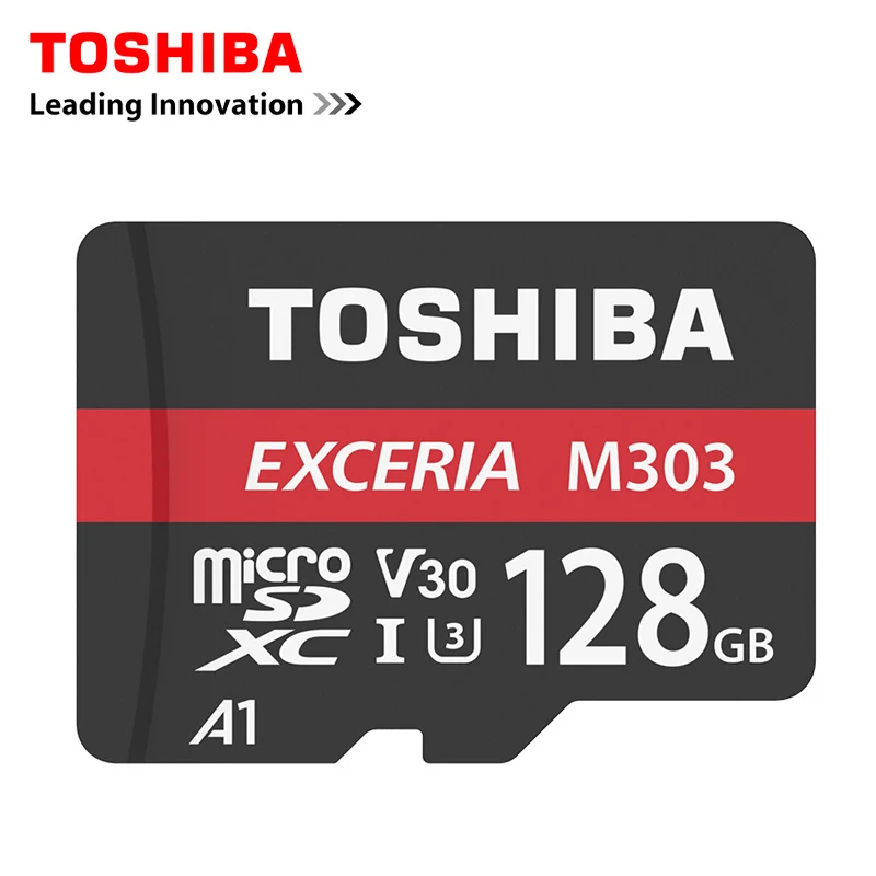 Карта памяти TOSHIBA EXCERIA M303 128 ГБ 64 MicroSDXC Max карта 98 МБ/с./с Micro SD 16 U3 V30 TF для видео Full HD