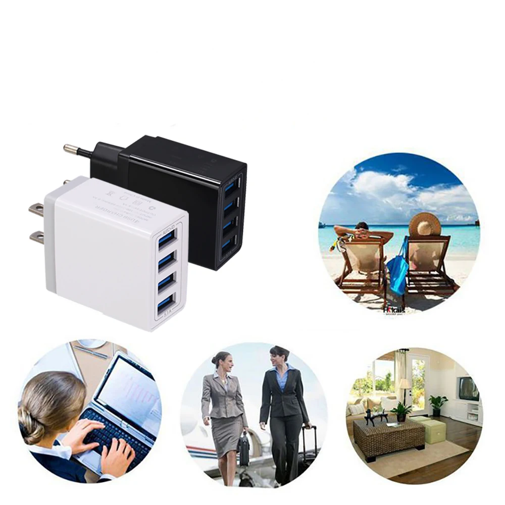 AIREACH, 18 Вт, зарядное устройство, 4USB, зарядное устройство для мобильного телефона, стандарт ЕС, США, зарядное устройство для мобильного телефона, быстрая зарядка для Samsung S8 S9
