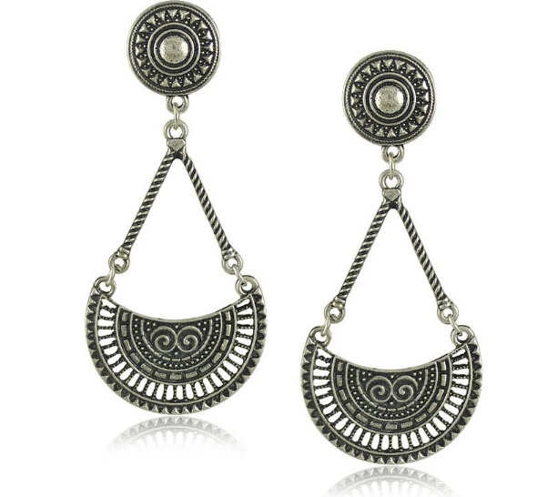 2016 Новое поступление Для женщин Винтаж Серьги старинное серебро Цвет гвоздики