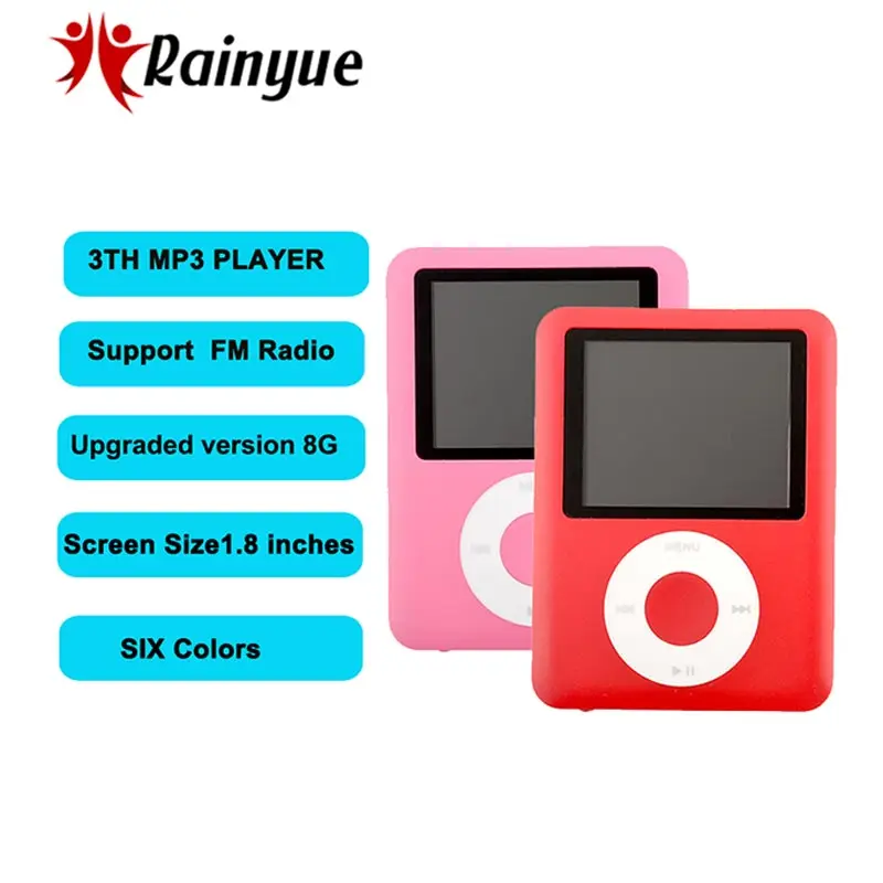 Новый стиль 8 ГБ 1 &quot3TH FM MP3 игроков Райдо книгу музыкальный мини свет плеер с 6