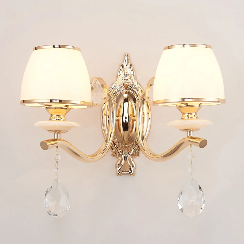 Европейский Хрустальный настенный светильник E14 современный простой стеклянный