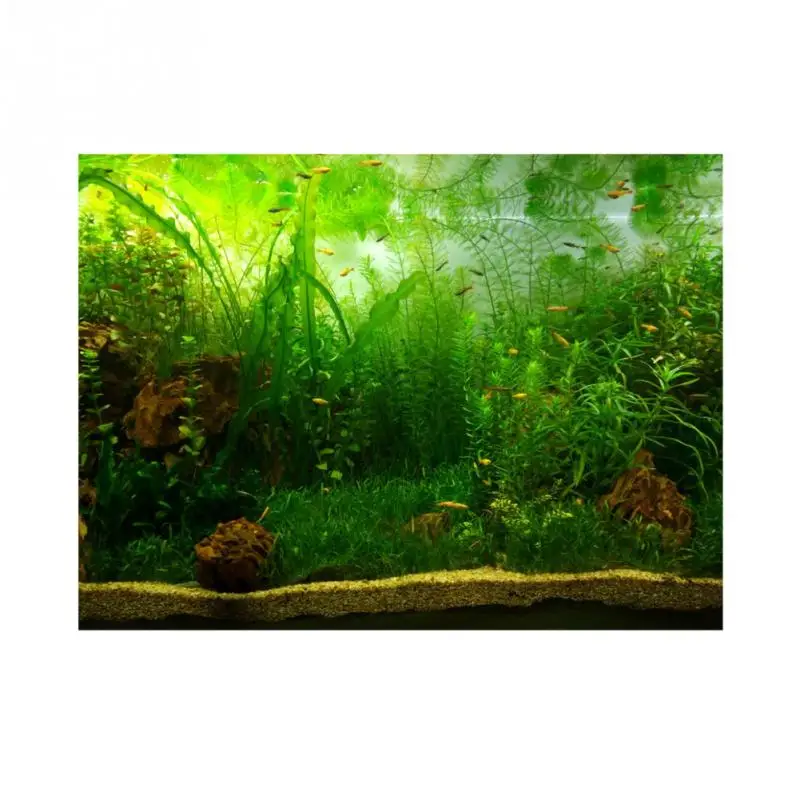 122*50 61*30 76*30 91*50 см Большая распродажа воды трава стиль аквариум фоновый плакат ПВХ клейкая бумага украшения - Цвет: Зеленый