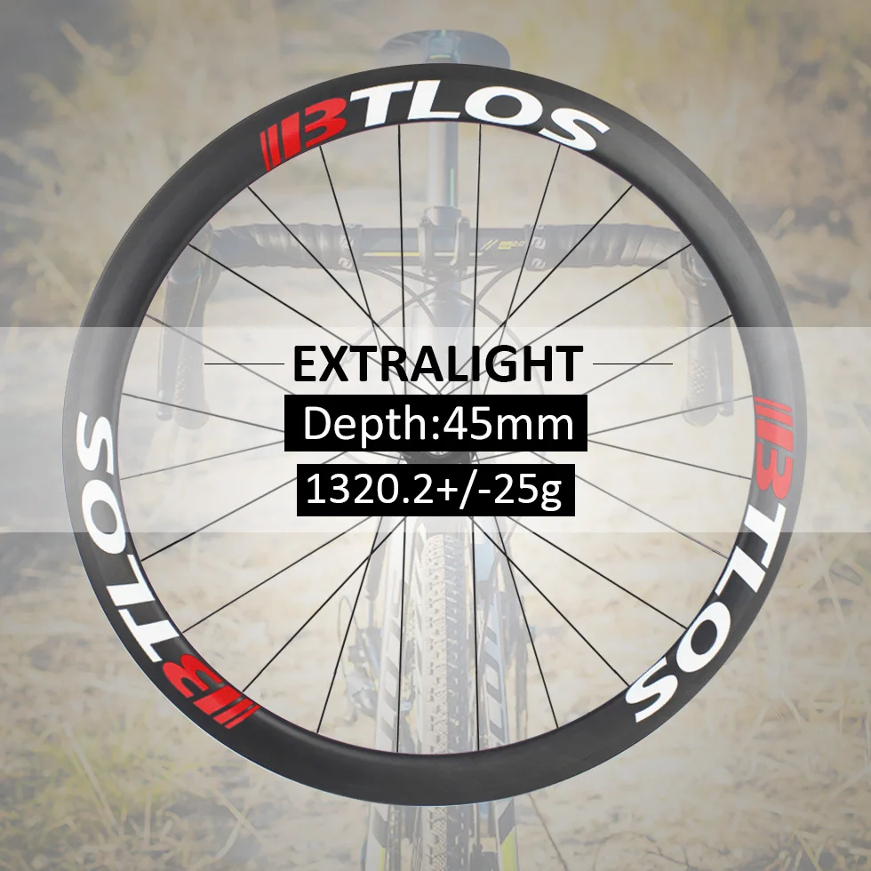 700C 45 мм глубокое легкое колесо 1320 г Гарантия 2 года клинчер бескамерные